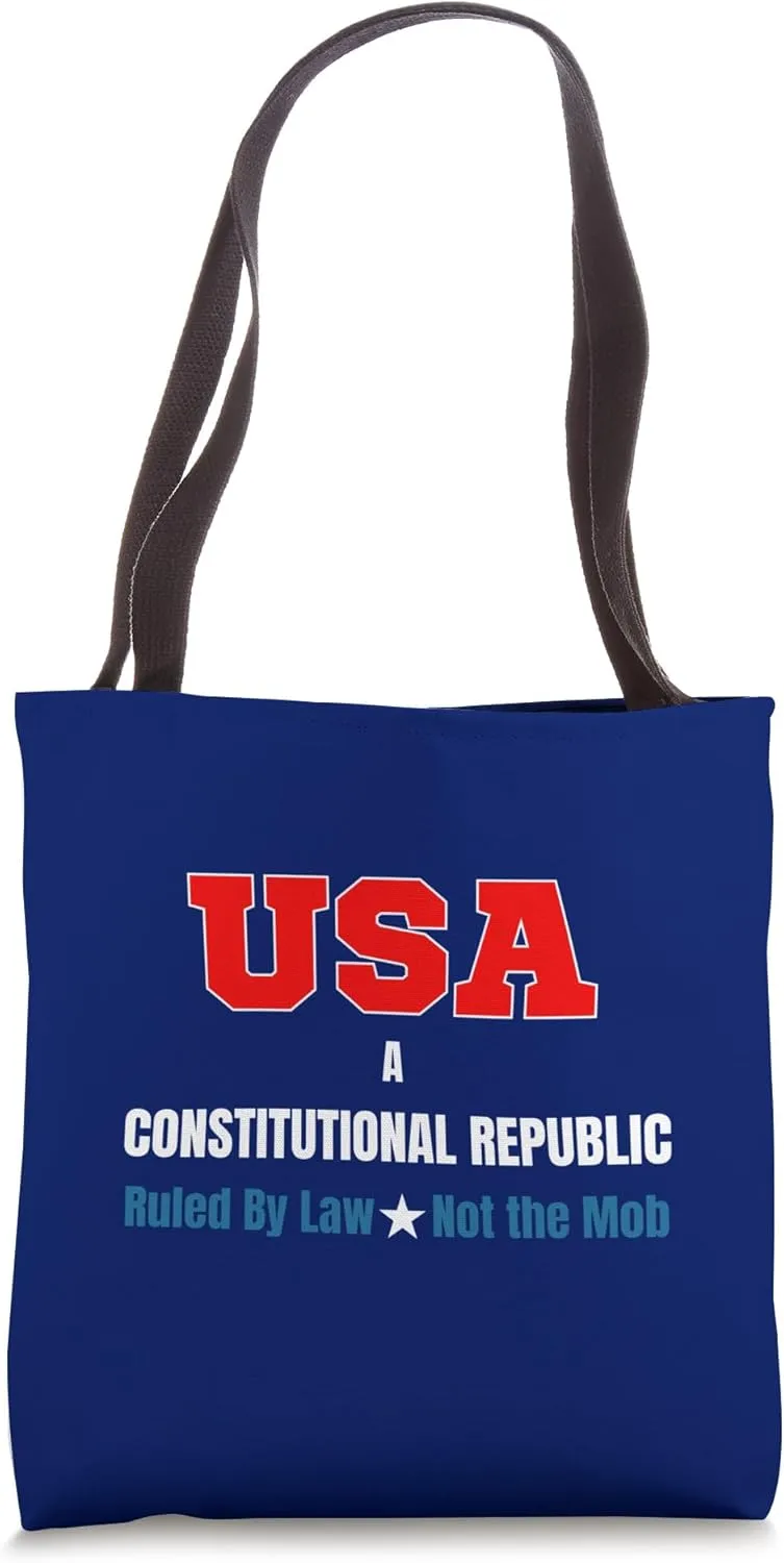 USA A Constitutional Republic Patriotic Flag Graphic Tote Bag