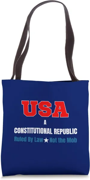 USA A Constitutional Republic Patriotic Flag Graphic Tote Bag