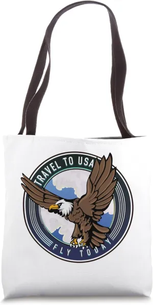 USA By Air travel patch Tote Bag