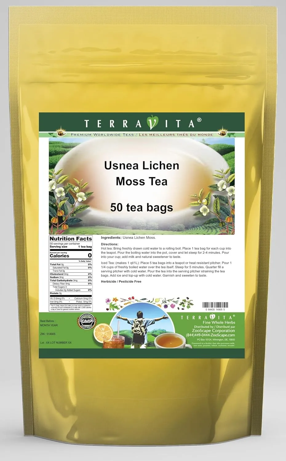 Usnea Lichen Moss Tea (25 tea bags, ZIN: 514904)