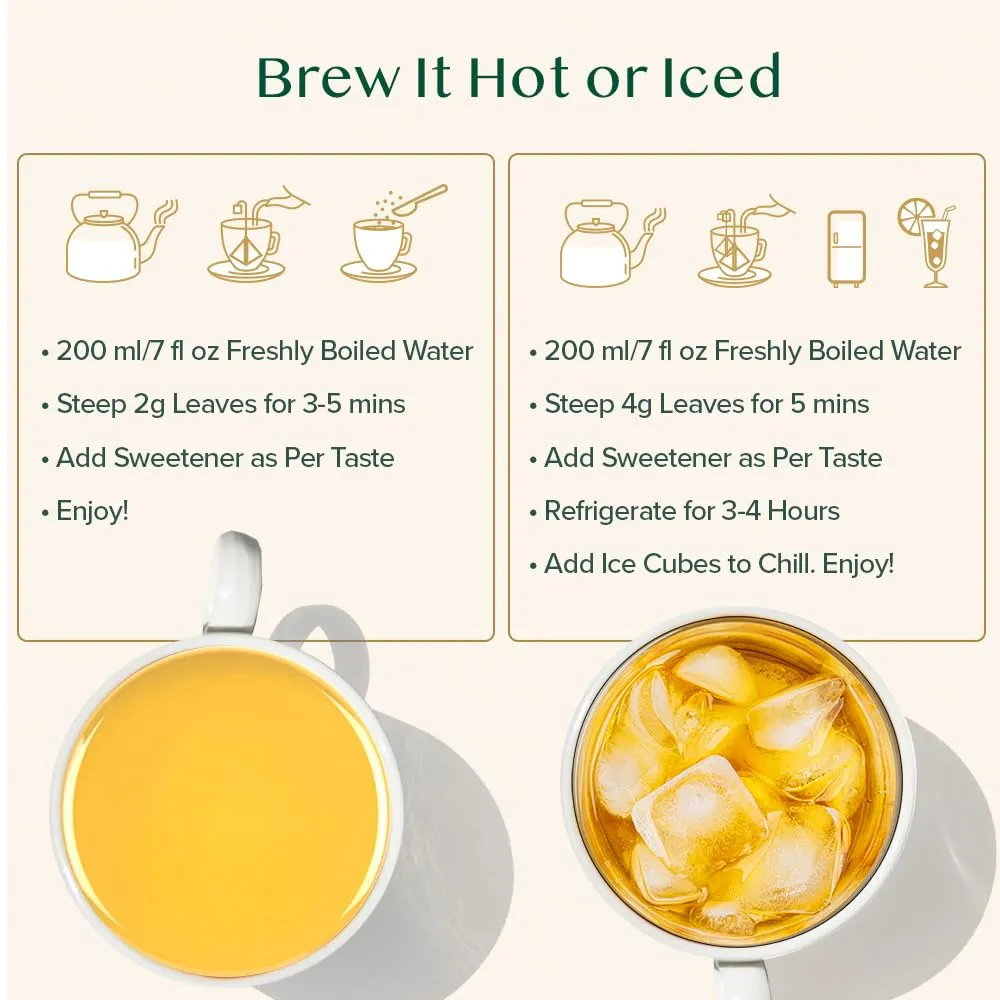 VAHDAM, Turmeric Chamomile Tea Bags (100 Herbal Tea Bags) Caffeine Free,100% Pure Herbal Tisane - Warm, Earthy & Floral | Infused With Chamomile Flowers | Resealable Ziplock Pouch