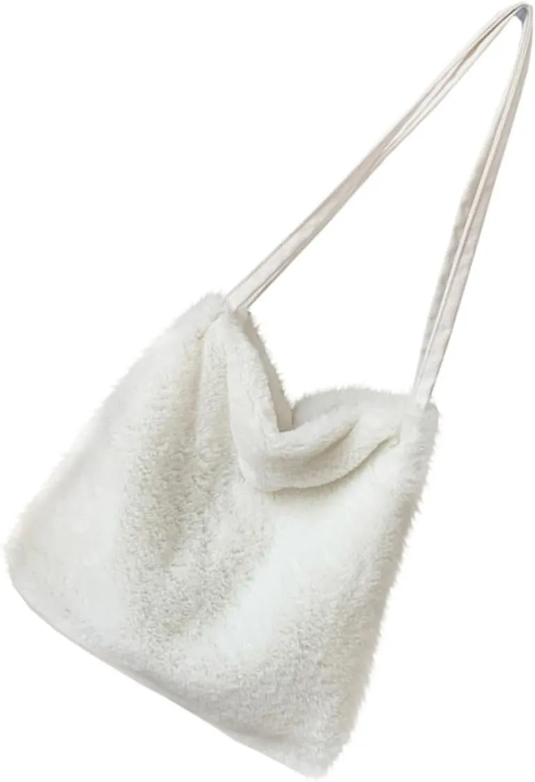 VALICLUD 1PC Chic Portable Winter Plush Bag for Students Capacity Single Shoulder Bag Durable and Comfortable Design for Everyday Use and Casual Outings