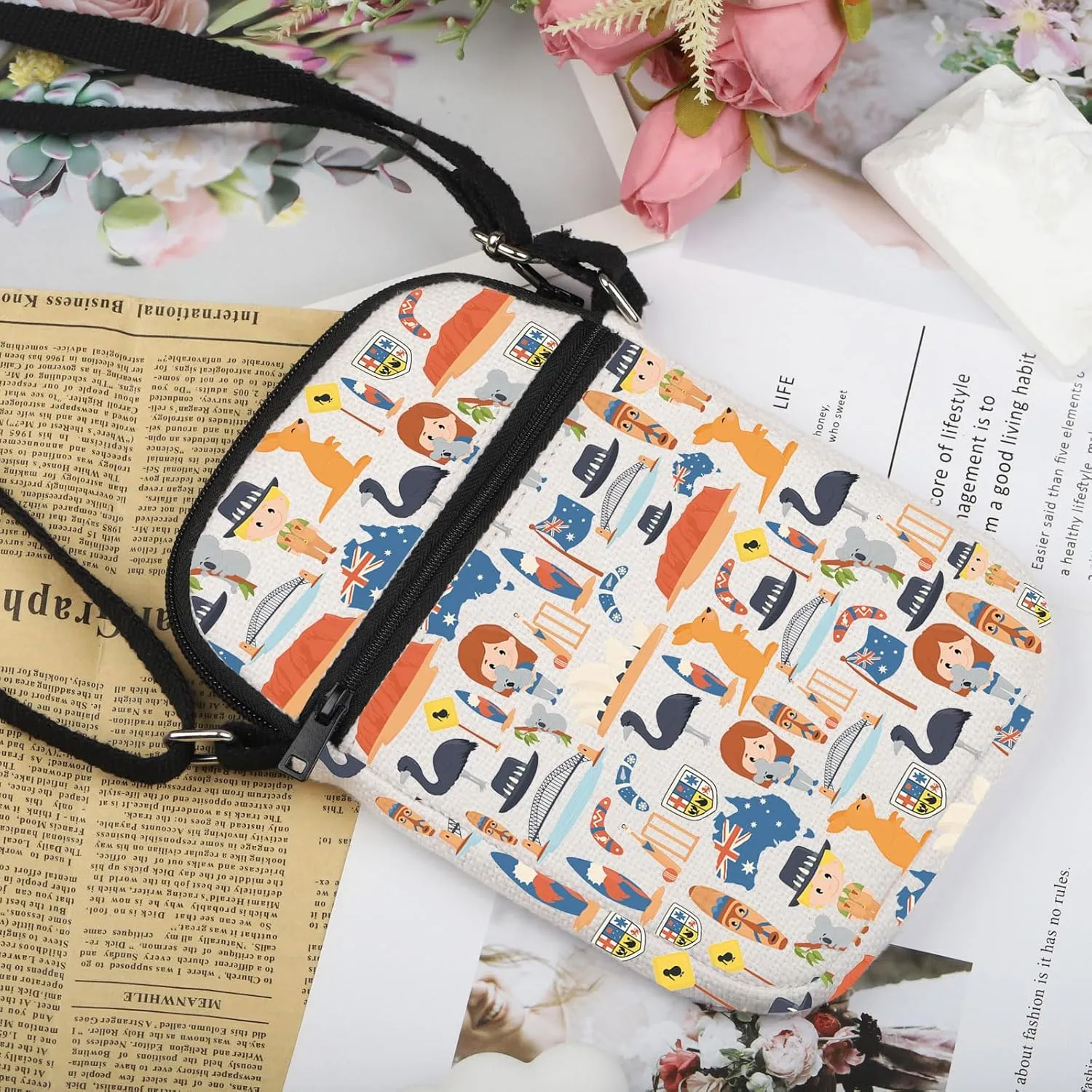 VAMSII Australia Travel Traveling Gift Australia Era Makeup Bag Australia Trip Vacation Cosmetic Bag Australia Souvenir Gift (Australia Era C)