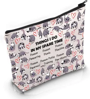 VAMSII Opossum Lover Gift Things I Do In My Spare Time Opossum Makeup Bag Opossum Owner Cosmetic Bag Opossum Merch (Things I Do In My Spare Time Opossum M)