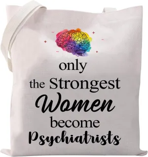 VAMSII Psychiatrist Tote Bag Psychiatry Gifts Funny Psychiatrist Gifts for Women Mental Illness Gifts Psychotherapist Gifts