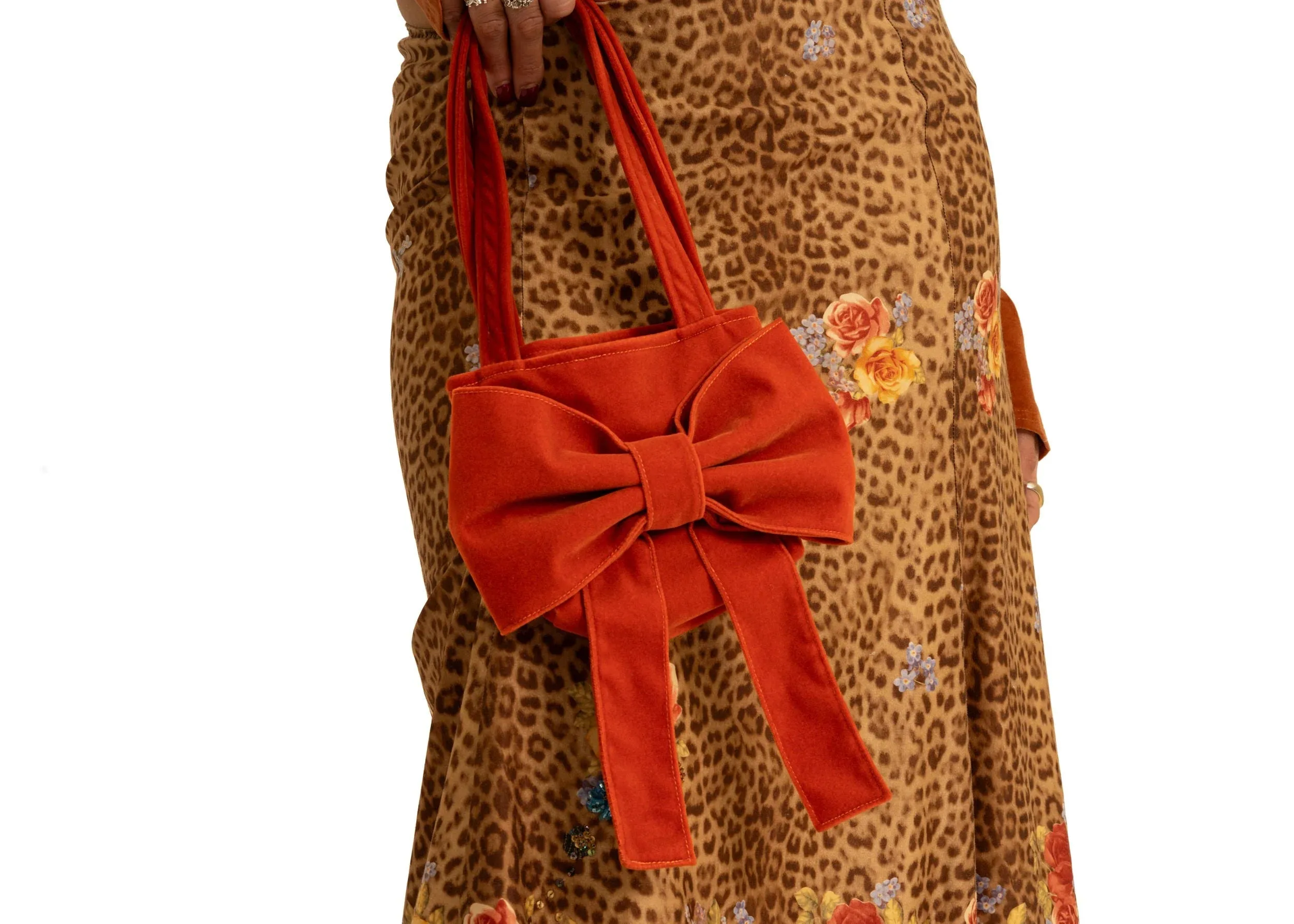 Velvet bow bag- XS