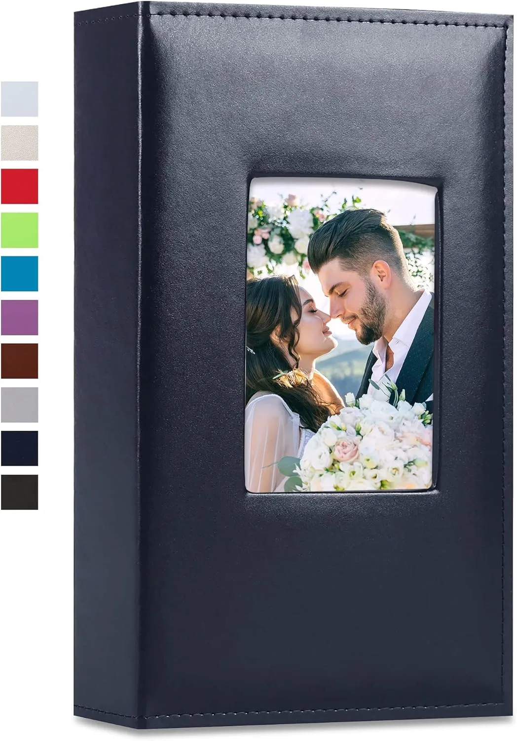 Vienrose Photo Album 4x6 300 Photos Leather Cover Picture Book with 300 Horizontal Pockets, Slip-in Picture Albums for Wedding Baby Vacation, Blue