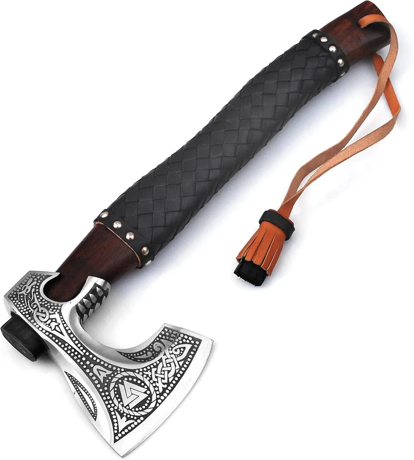 Viking Axe, Camping Axe, Hunting Axe, Carving Axe, Bearded, One-of-a-Kind, Engraved Blade, Rose Wood, ARSAXE09