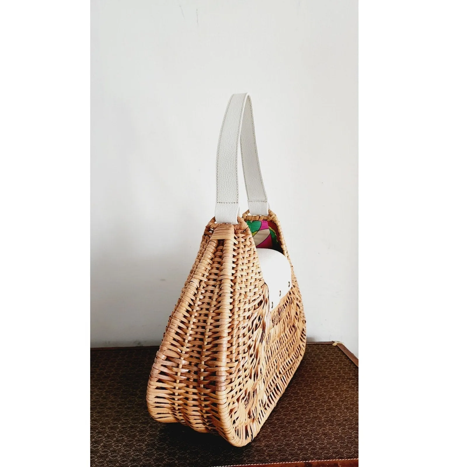 Vintage Kate Spade Bag Beige Wicker Alek Santiago Plantation