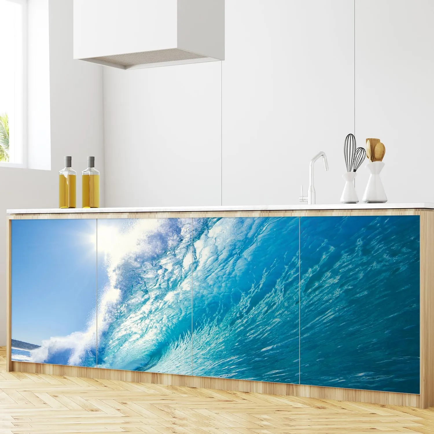 wall26 - Clear Ocean Wave and Dream Surfing Destination - Landscape - Wall Mural, Removable Sticker, Home Decor - 48x72 inches