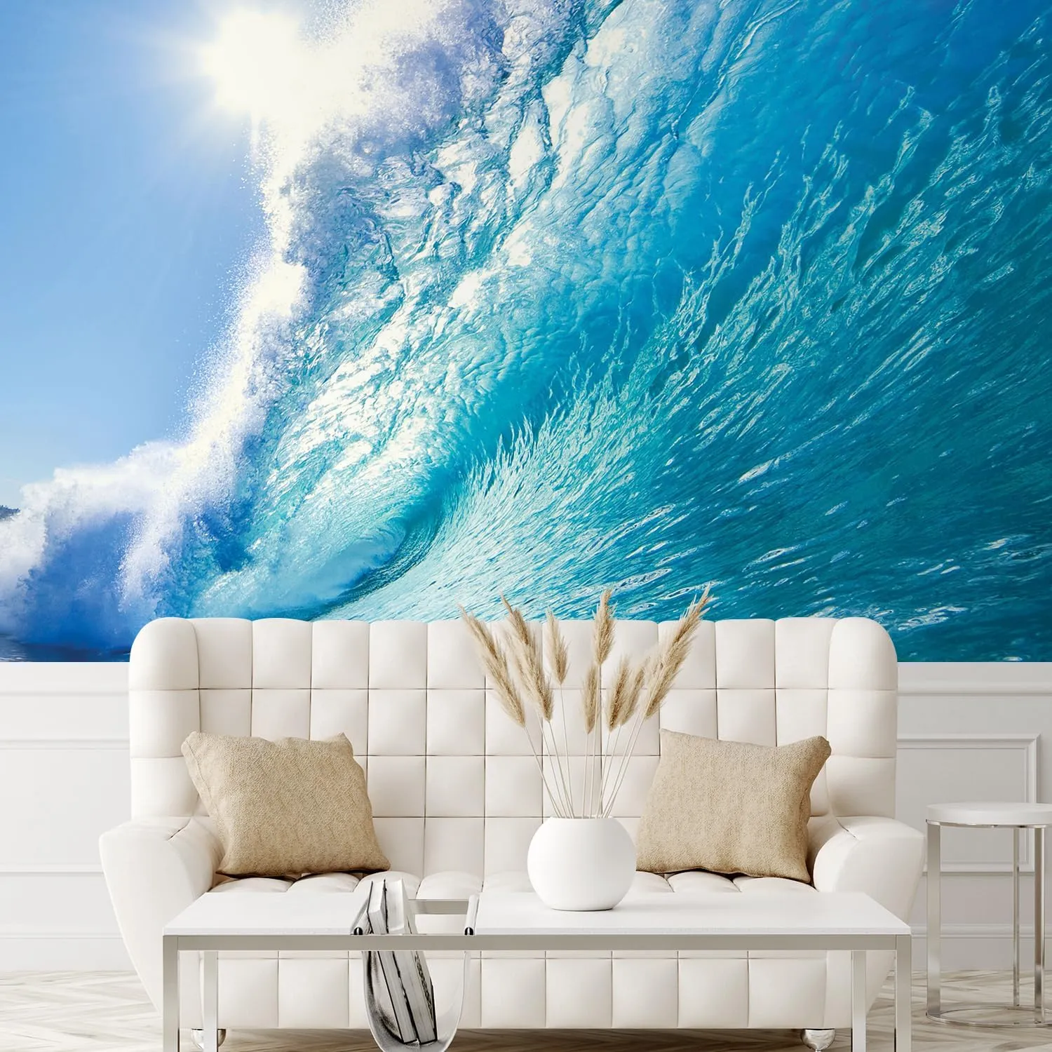 wall26 - Clear Ocean Wave and Dream Surfing Destination - Landscape - Wall Mural, Removable Sticker, Home Decor - 48x72 inches