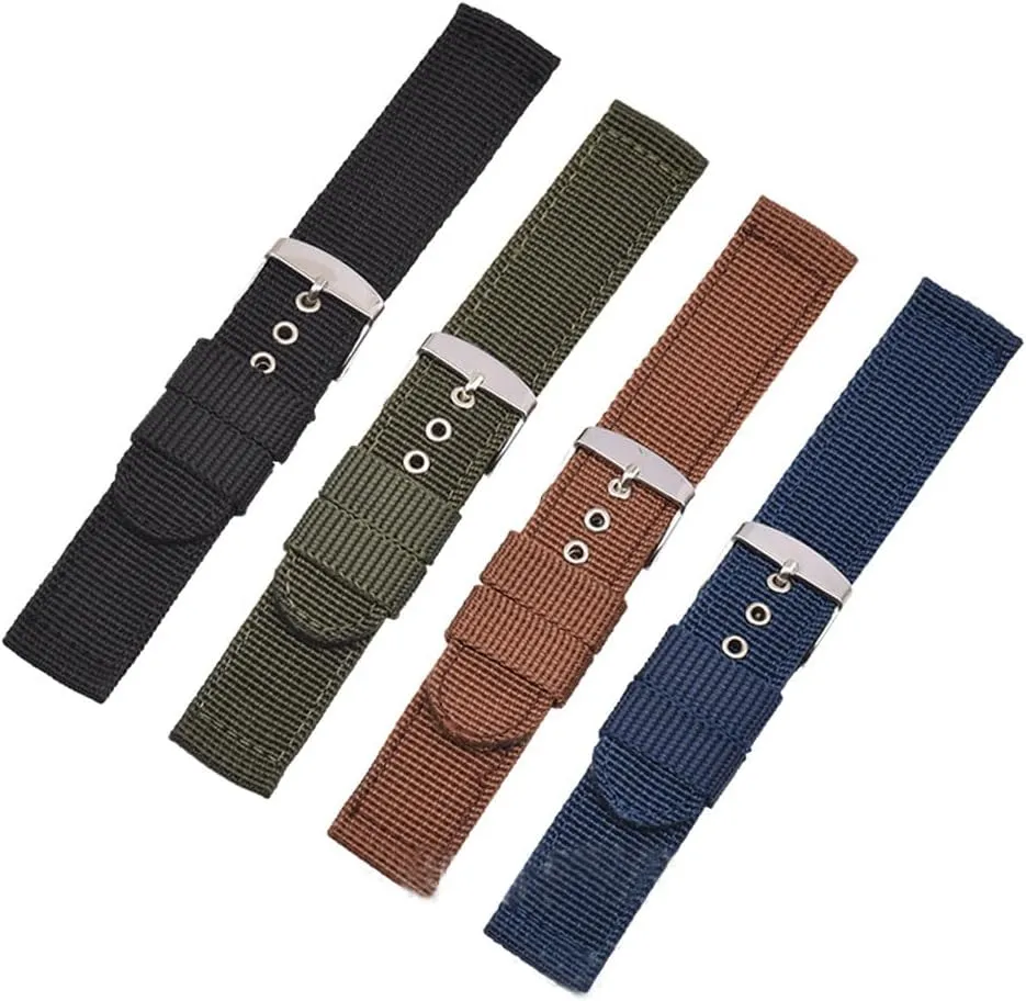 Watch Strap,Watch bands, 16mm 18mm 20mm 22mm 24mm Watch Band Soft and Comfortable Nylon Strap Universal Replacement Canvas Watchband