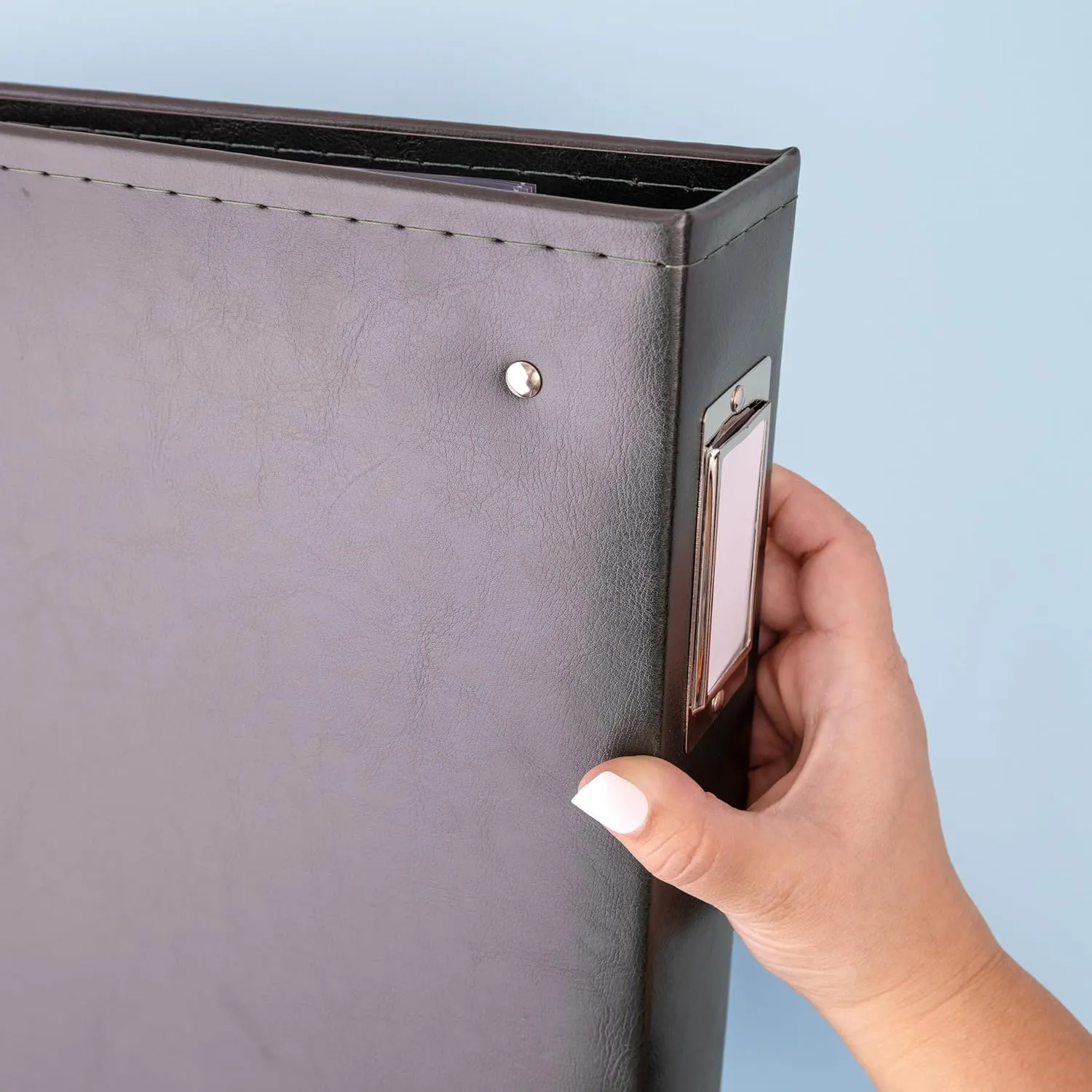 We R Memory Keepers 12x12 Black Photo Album, Protect Memories and Photos, Soft, Acid-free Faux Leather, Classy Decorative Spine Label, Snag-free Rings, Includes 5 Page Protectors