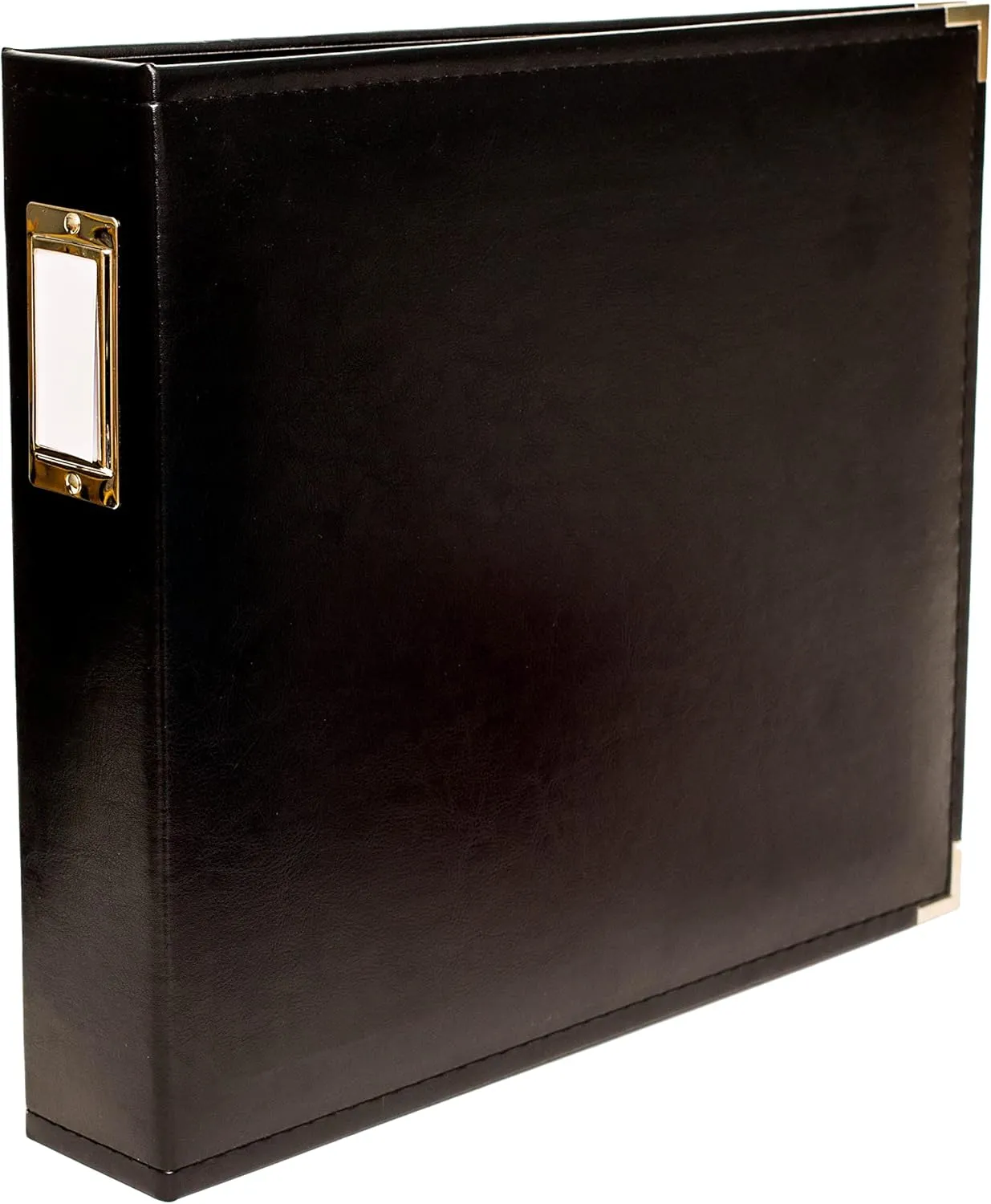 We R Memory Keepers 12x12 Black Photo Album, Protect Memories and Photos, Soft, Acid-free Faux Leather, Classy Decorative Spine Label, Snag-free Rings, Includes 5 Page Protectors