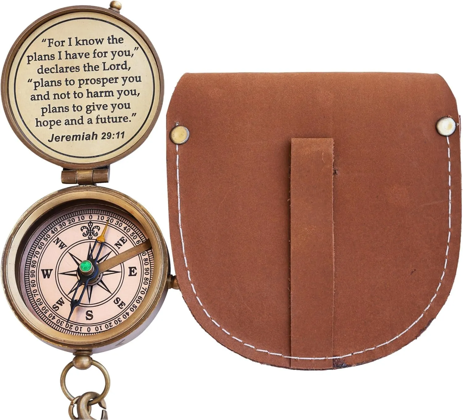 Wedding Gift, Christmas Religious Gifts for Men, LDS Missionary Gifts, Easter Gifts for Teen Boys, Compass for Men, Catholic Gifts Christian, Jeremiah 29 11 Personalized Sentimental Inspirational