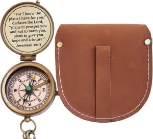 Wedding Gift, Christmas Religious Gifts for Men, LDS Missionary Gifts, Easter Gifts for Teen Boys, Compass for Men, Catholic Gifts Christian, Jeremiah 29 11 Personalized Sentimental Inspirational