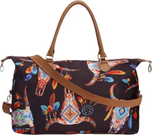 Weekender Bag Duffle Bag For Women Large Travel Tote Bag Overnight Weekend Bags With Shoulder Strap Cow Leopard Atzec…