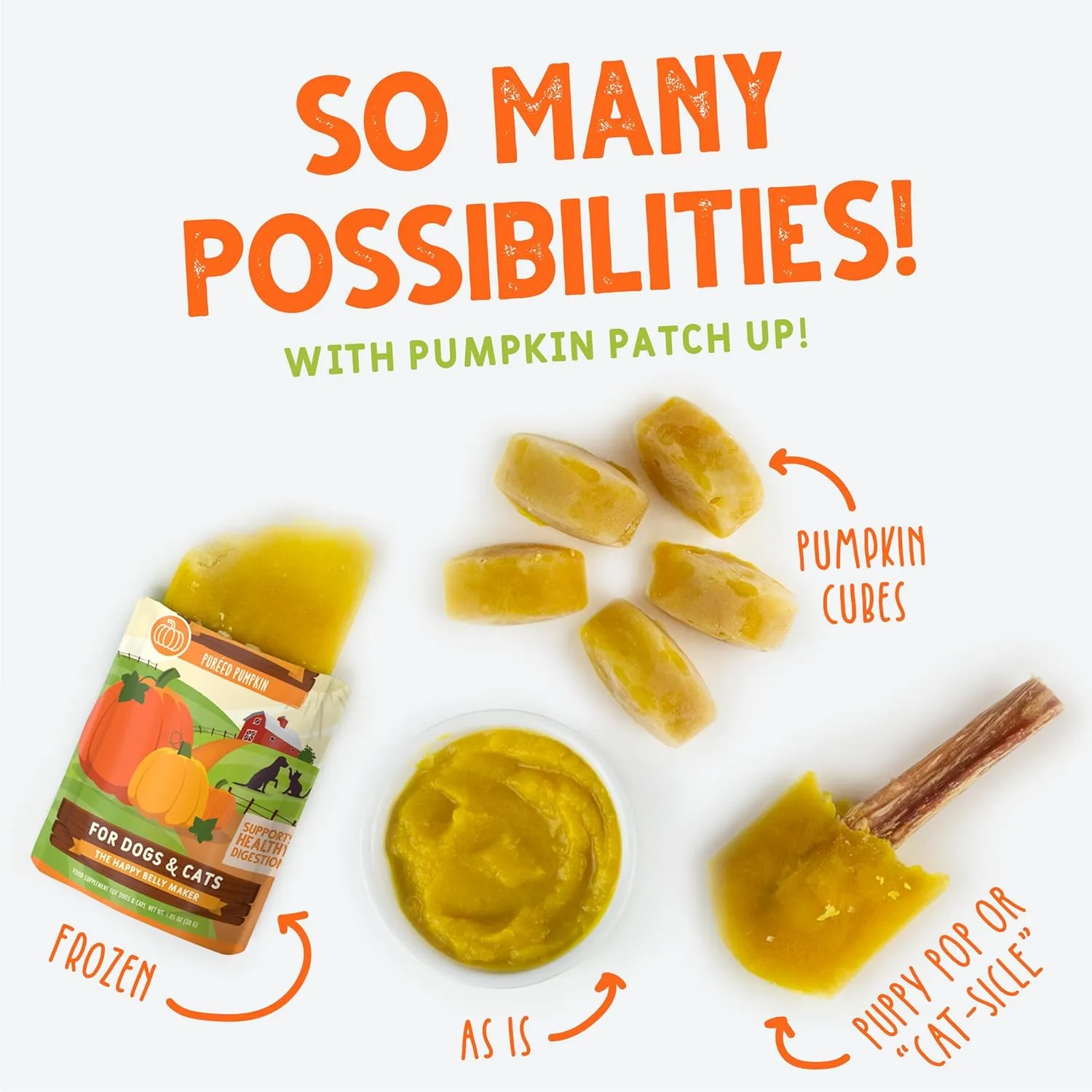 Weruva Pumpkin Patch Up!, Pumpkin Puree Pet Food Supplement for Dogs & Cats, 2.80oz Pouch (Pack of 12)