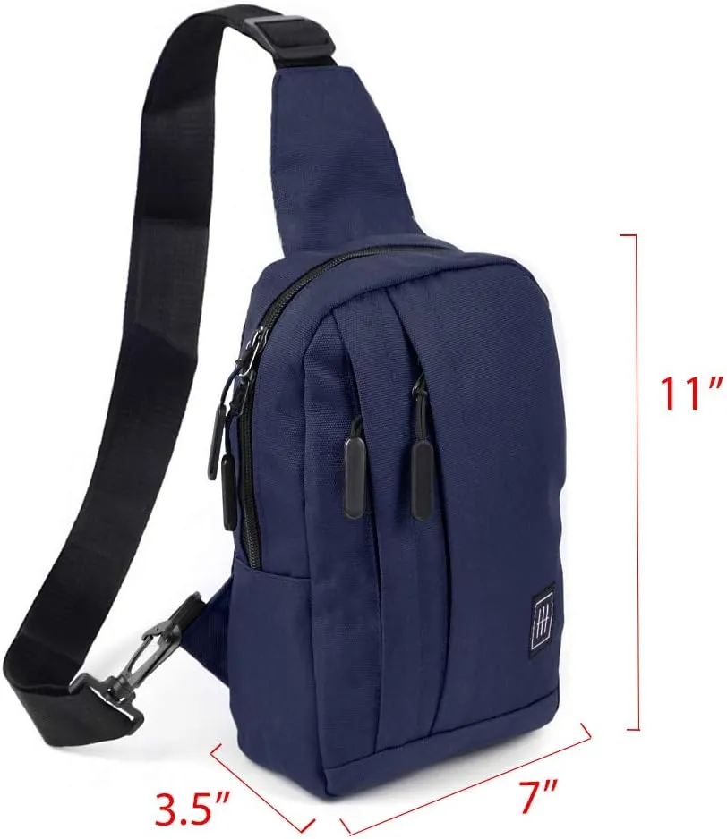 WESTEND Crossbody Canvas Sling Bag Backpack with Reversible Strap