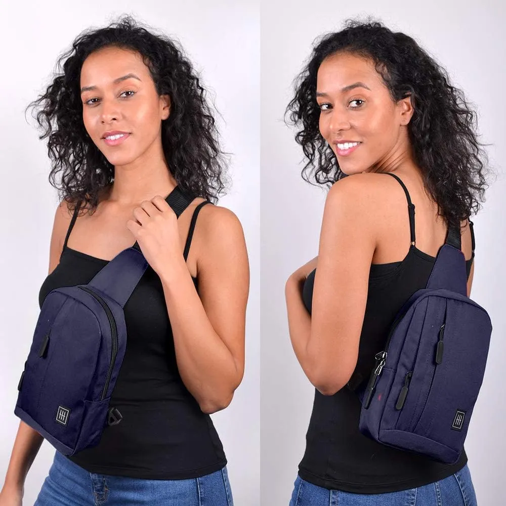 WESTEND Crossbody Canvas Sling Bag Backpack with Reversible Strap