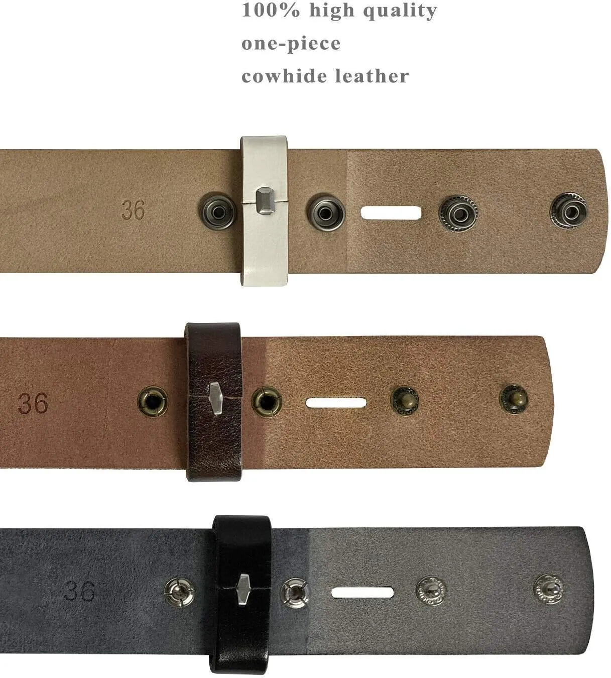 Western Fashion Style Floral Engraved Buckle Full Grain Genuine Leather Belt 1-1/2" (38mm) Wide - Assembled in the U.S