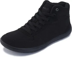 WHITIN Women's High-Top Canvas Minimalist Barefoot Shoes   Wide Toe Box   Zero Drop