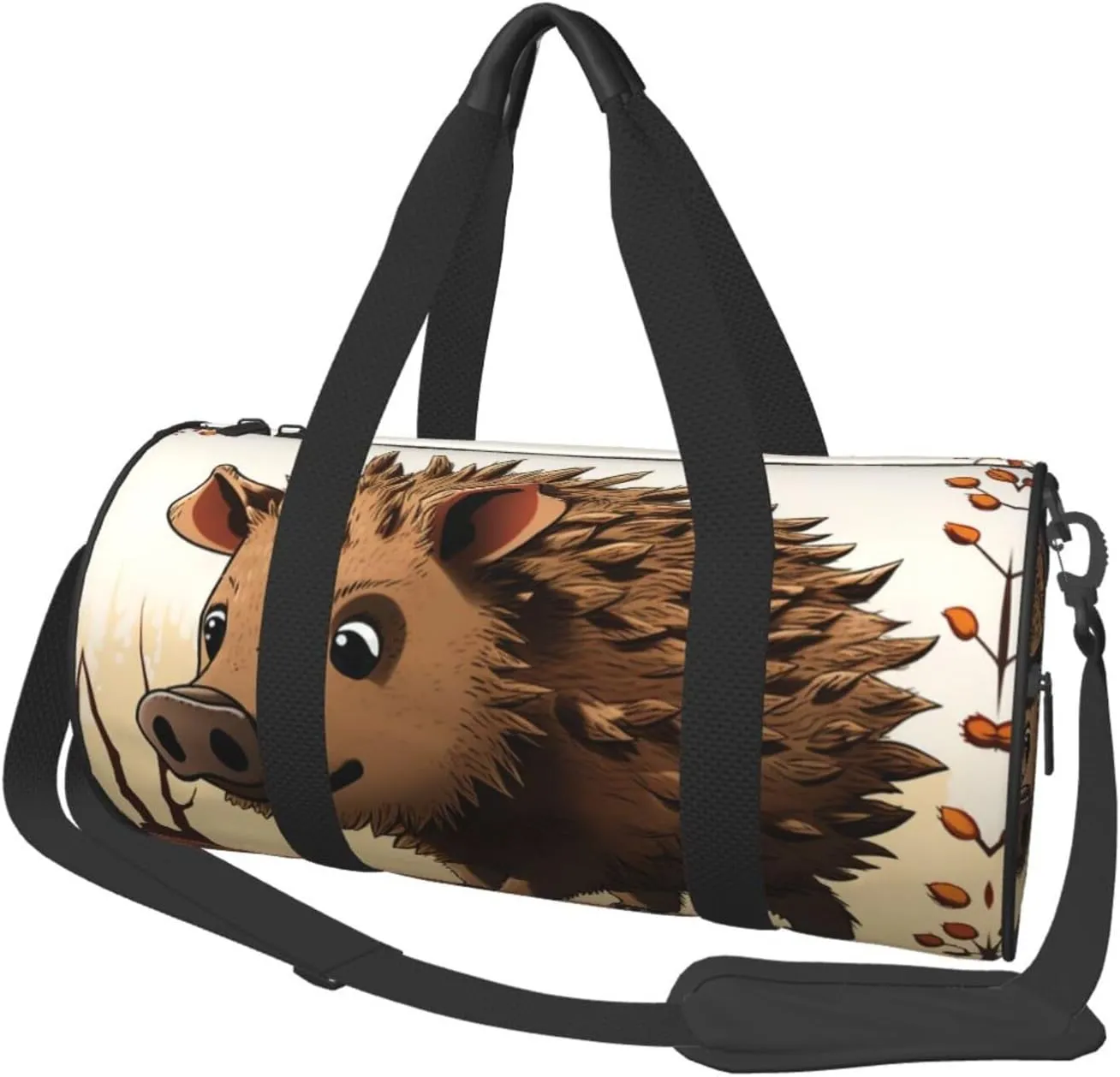 Wild boar animation Print Travel Duffel Bags With Pocket And Adjustable Strap Large Gym Bag Fashion Yoga Bag For Women Men