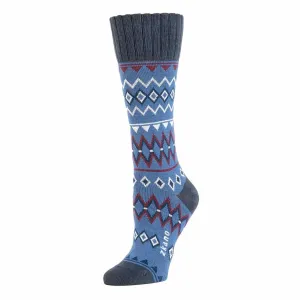Winter Faire Isle Sock in Cornflower