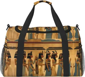 women in ancient egypt print Carry on Bag Underseat forTraveling Personal Item Bag Travel Duffel Bag Gym Bag for Women Men