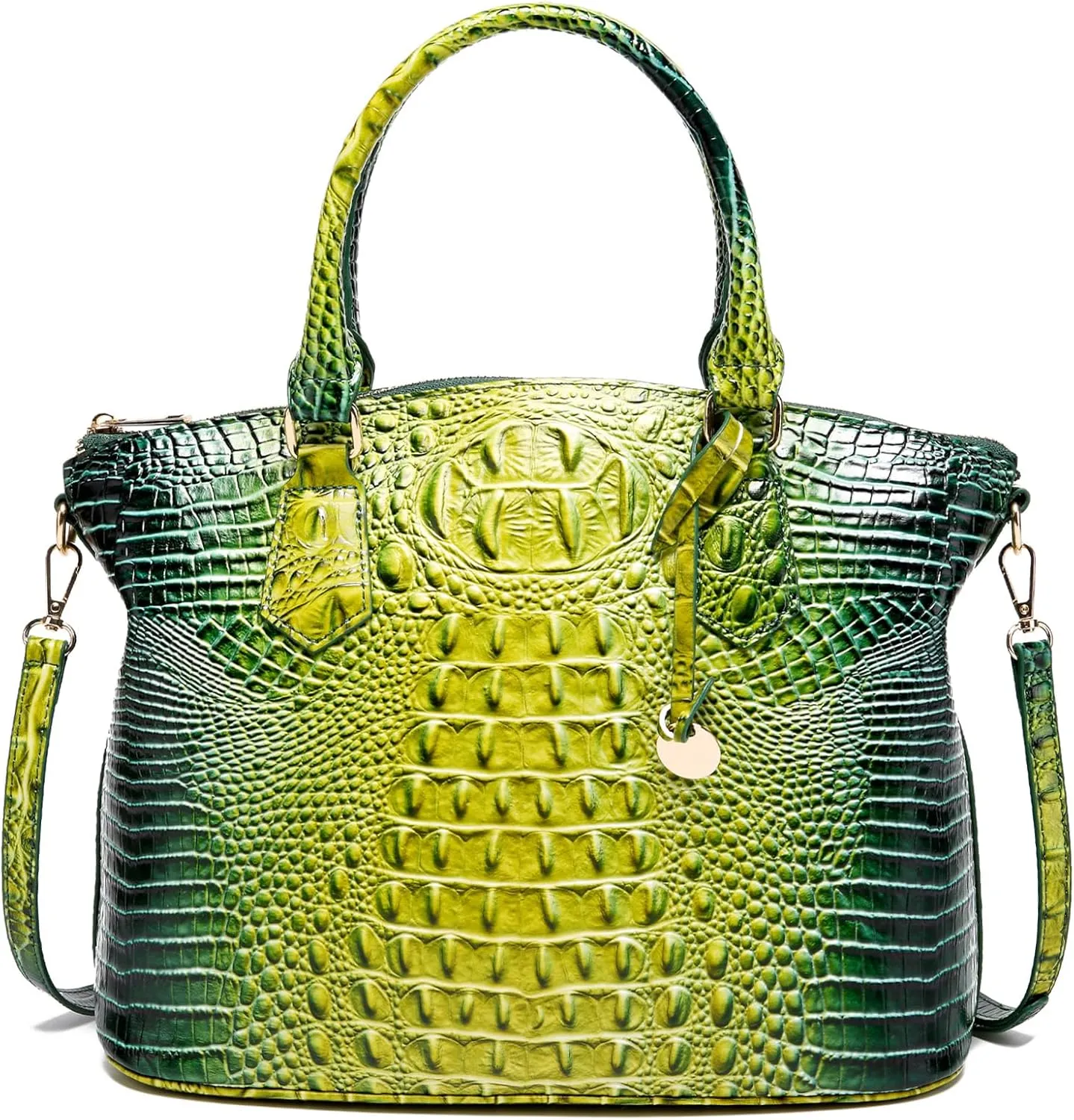 Women Purse Satchel Bag Long Crossbody Classy Tote Bag Top Handle Vegan Leather Ladies Handbags Embossed Pattern
