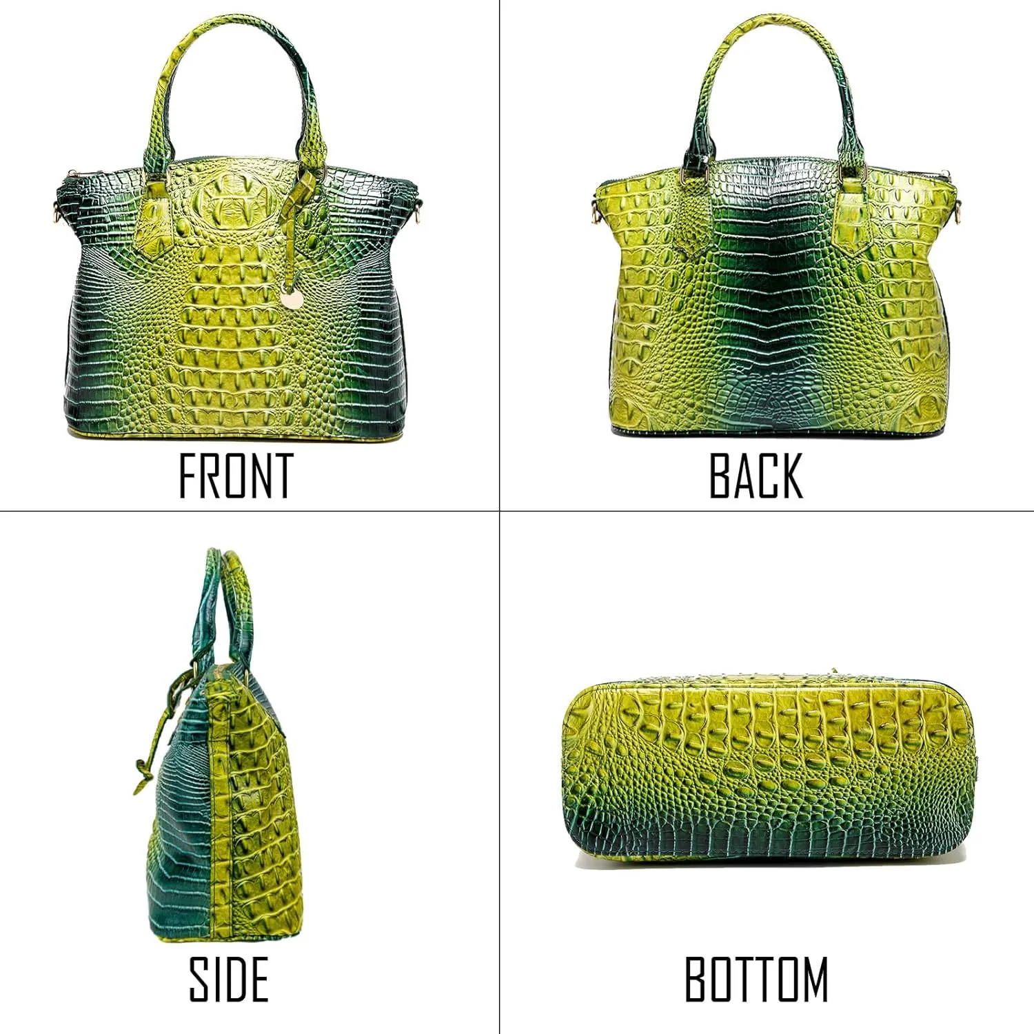 Women Purse Satchel Bag Long Crossbody Classy Tote Bag Top Handle Vegan Leather Ladies Handbags Embossed Pattern