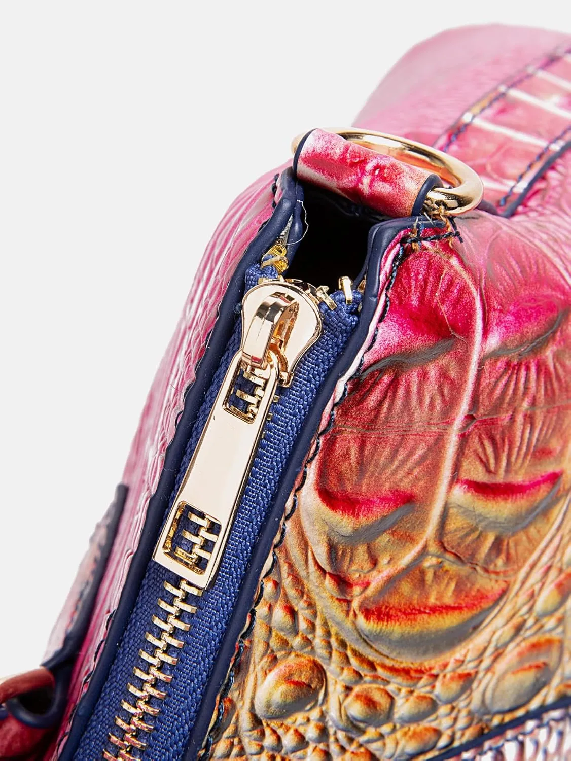 Women Purse Satchel Bag Long Crossbody Classy Tote Bag Top Handle Vegan Leather Ladies Handbags Embossed Pattern