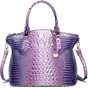 Women Purse Satchel Bag Long Crossbody Classy Tote Bag Top Handle Vegan Leather Ladies Handbags Embossed Pattern