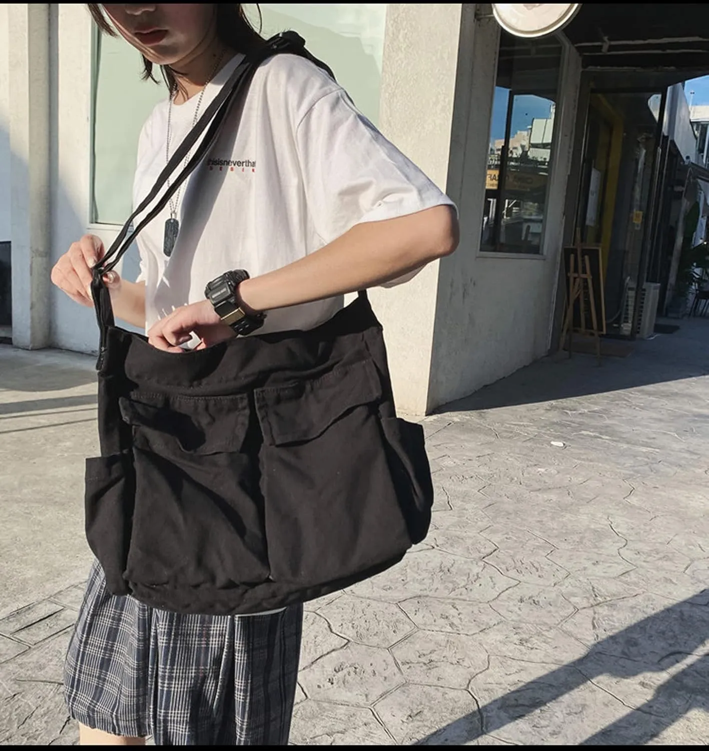 Women Shoulder Bags Canvas Tote Bag Handbag Large Hobo with Pockets Work Bags for Women and Men