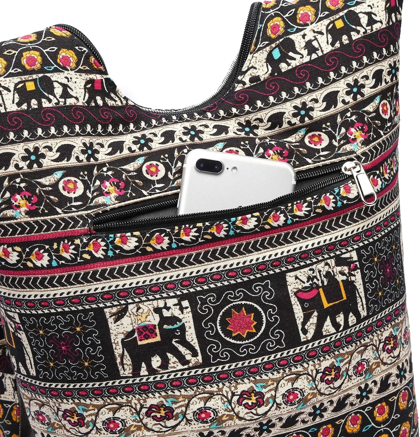 Women Shoulder Handbags Fashion canvas Hippie Crossbody Bags Bohemian Animal Prints Hobo Bags