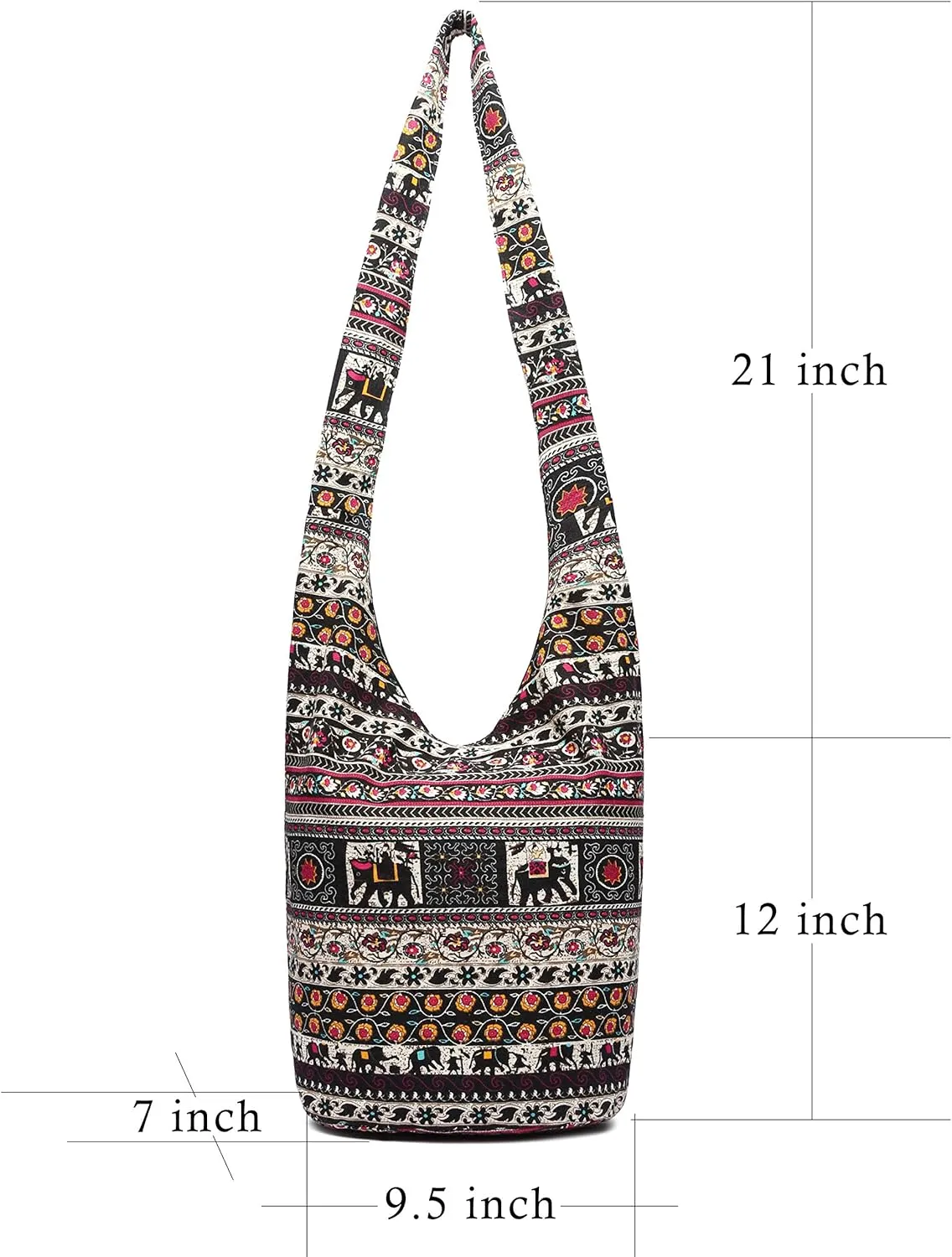Women Shoulder Handbags Fashion canvas Hippie Crossbody Bags Bohemian Animal Prints Hobo Bags
