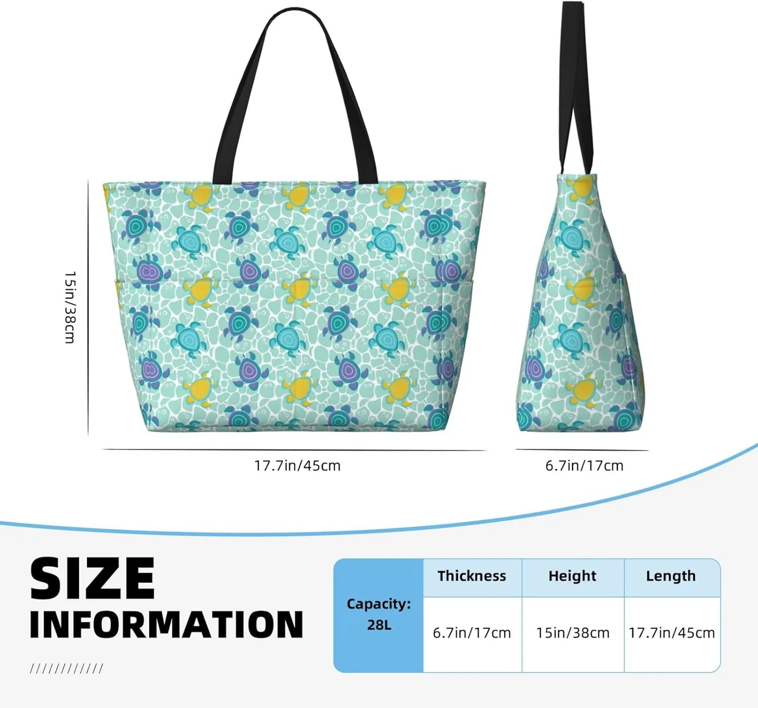 Women's Large Beach Bag Waterproof Travel Tote Bag with Pocket Sandproof Foldable Weekender Bags for Pool Vacation