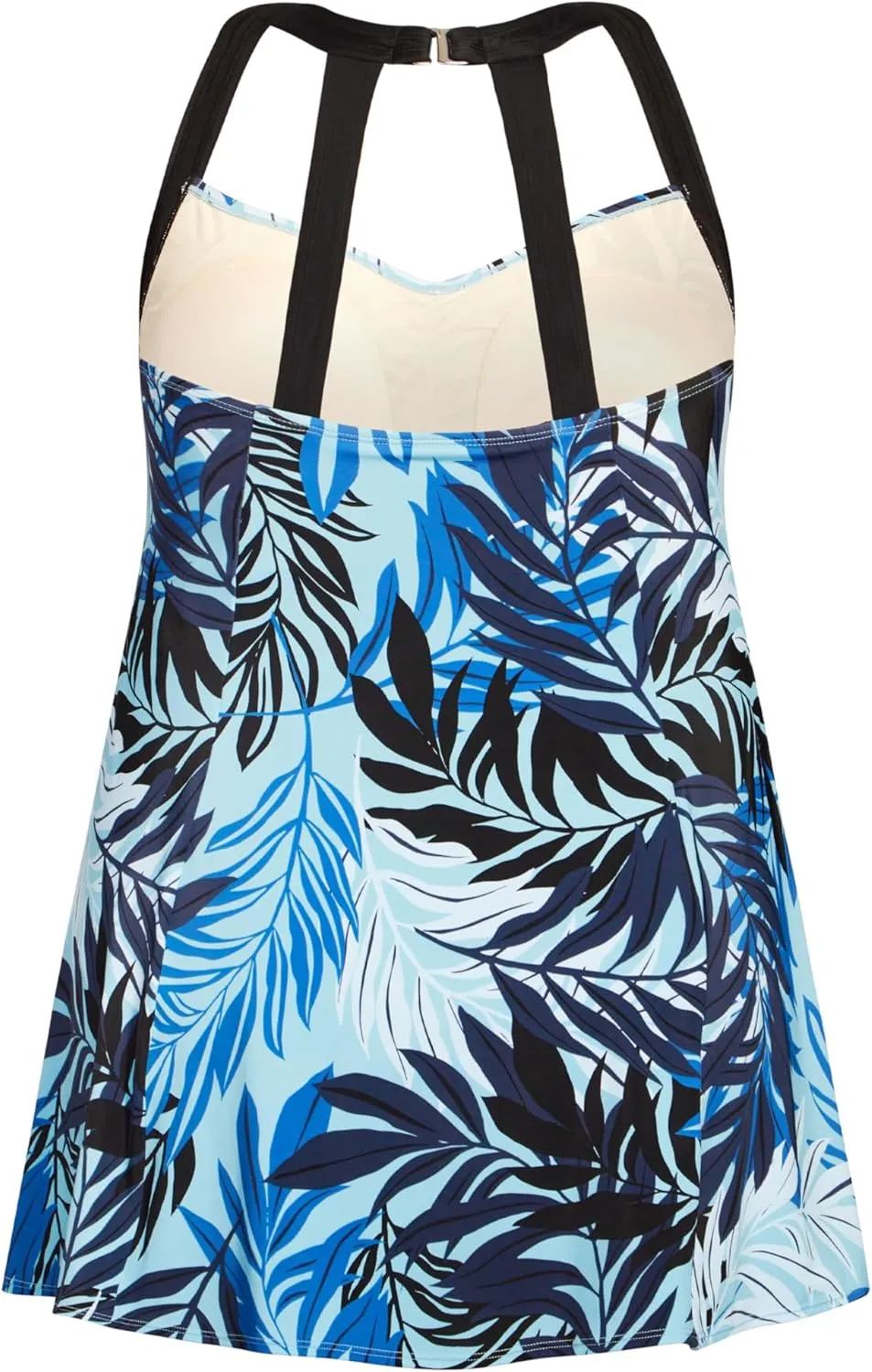 Women's Plus Size Swim - Dress Halter Back Print