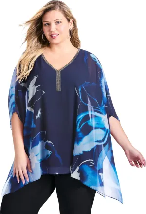 Women's Plus Size Take Me Out Embellished Blouse