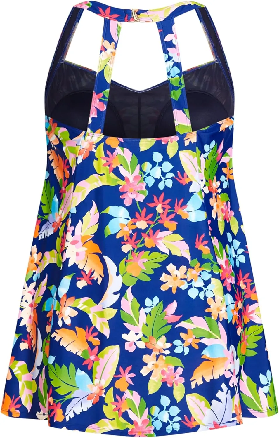 Women's Swim-Dress Halter Back Print