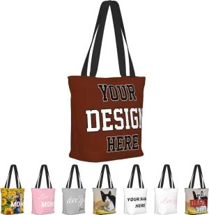 Women's Tote Bags Personalized Tote Bags with Zipper Custom Tote Bags for Shopping Travel Business Work Beach Customized Gift