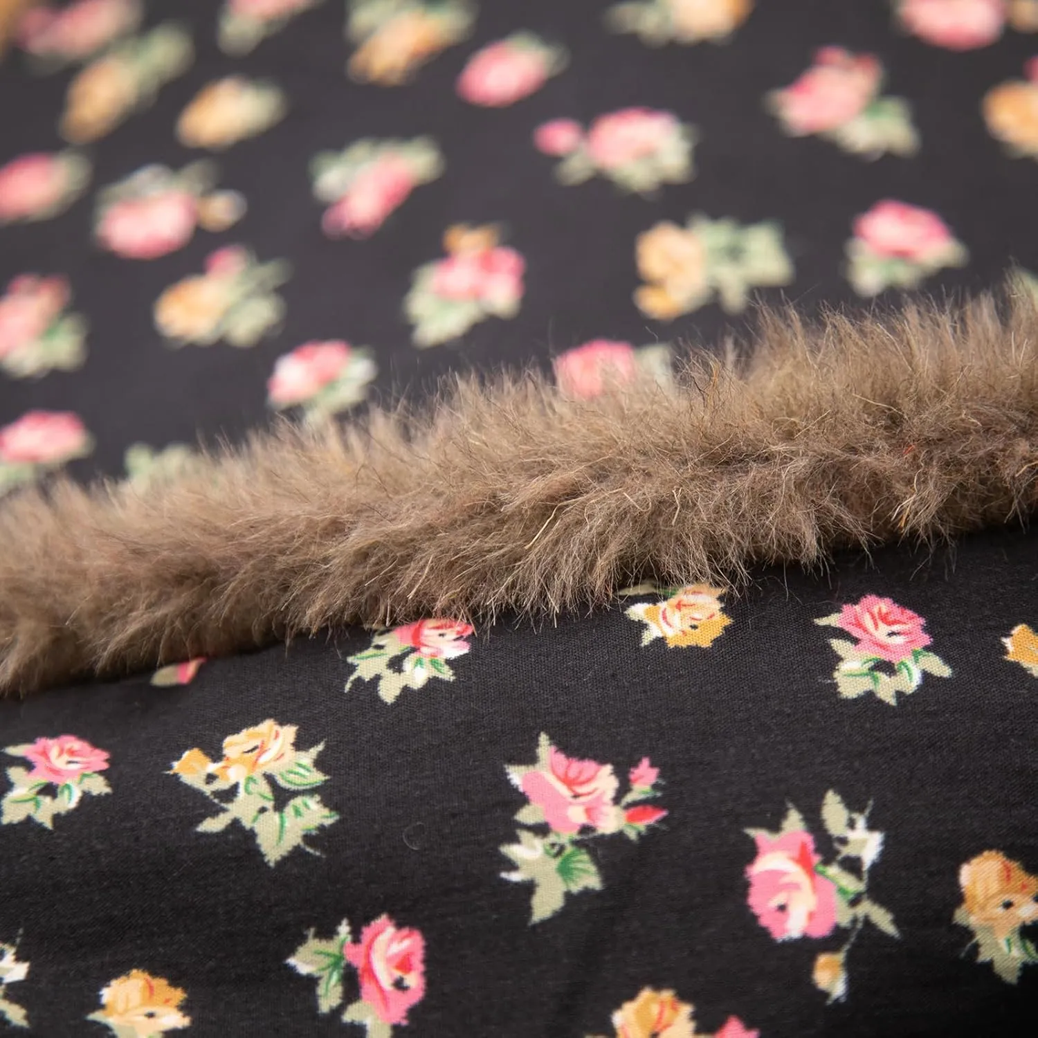 Women's Warm Overcoat Floral Print Long Jacket Cotton Linen Vintage PatchworkThin Cotton Hooded Winter Quilted