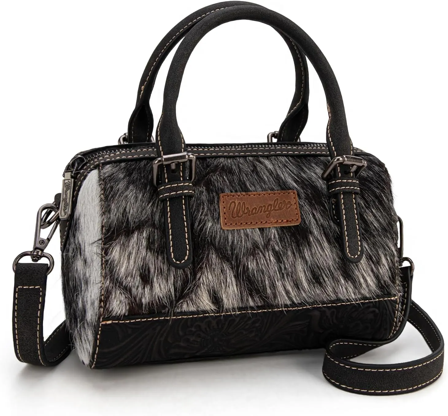 Wrangler Cowhide Crossbody Bags for Women Western Designer Top-handle Handbags