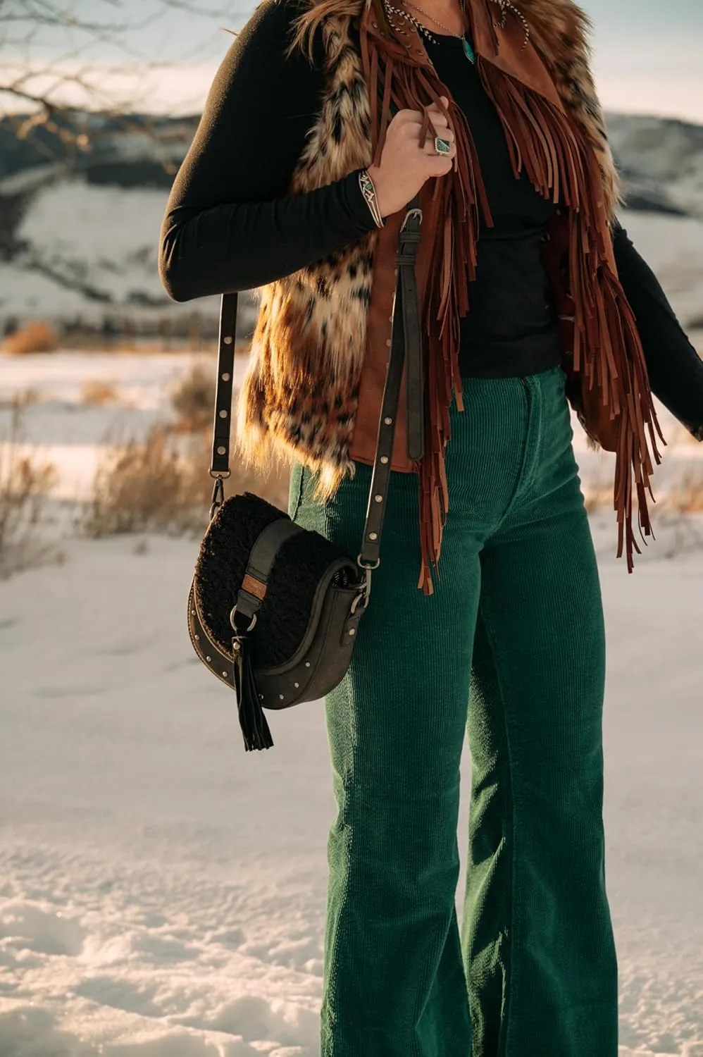 Wrangler Crossbody Bag Western Flap Purse for Women Travel