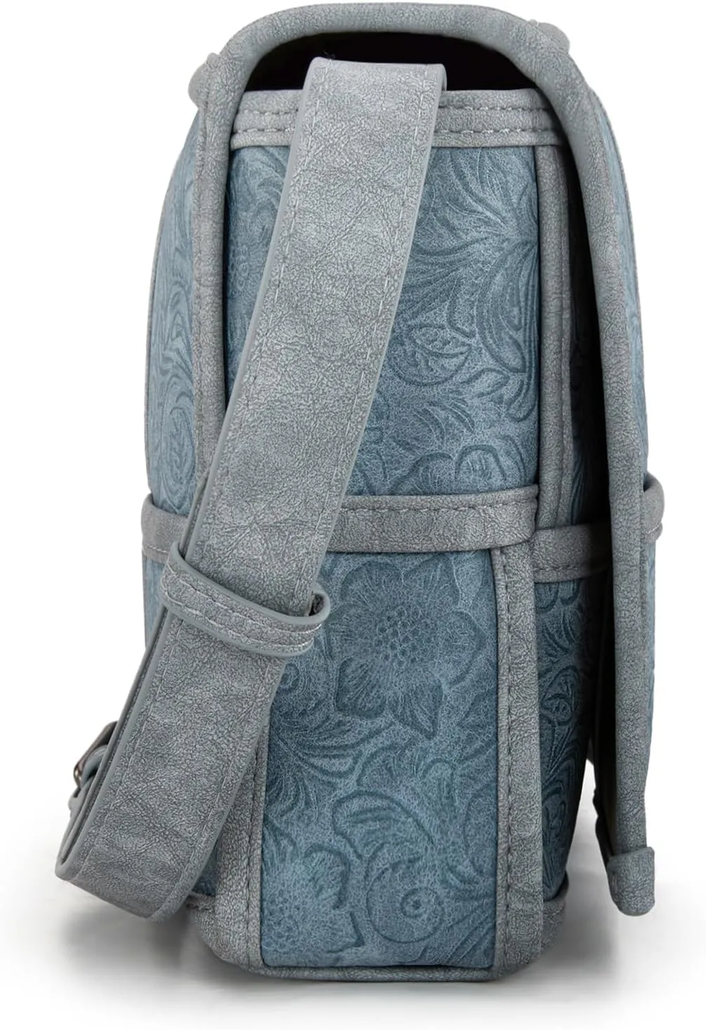 Wrangler Woven Flap Crossbody Bag for Women Floral Tooled Cross Body Purse