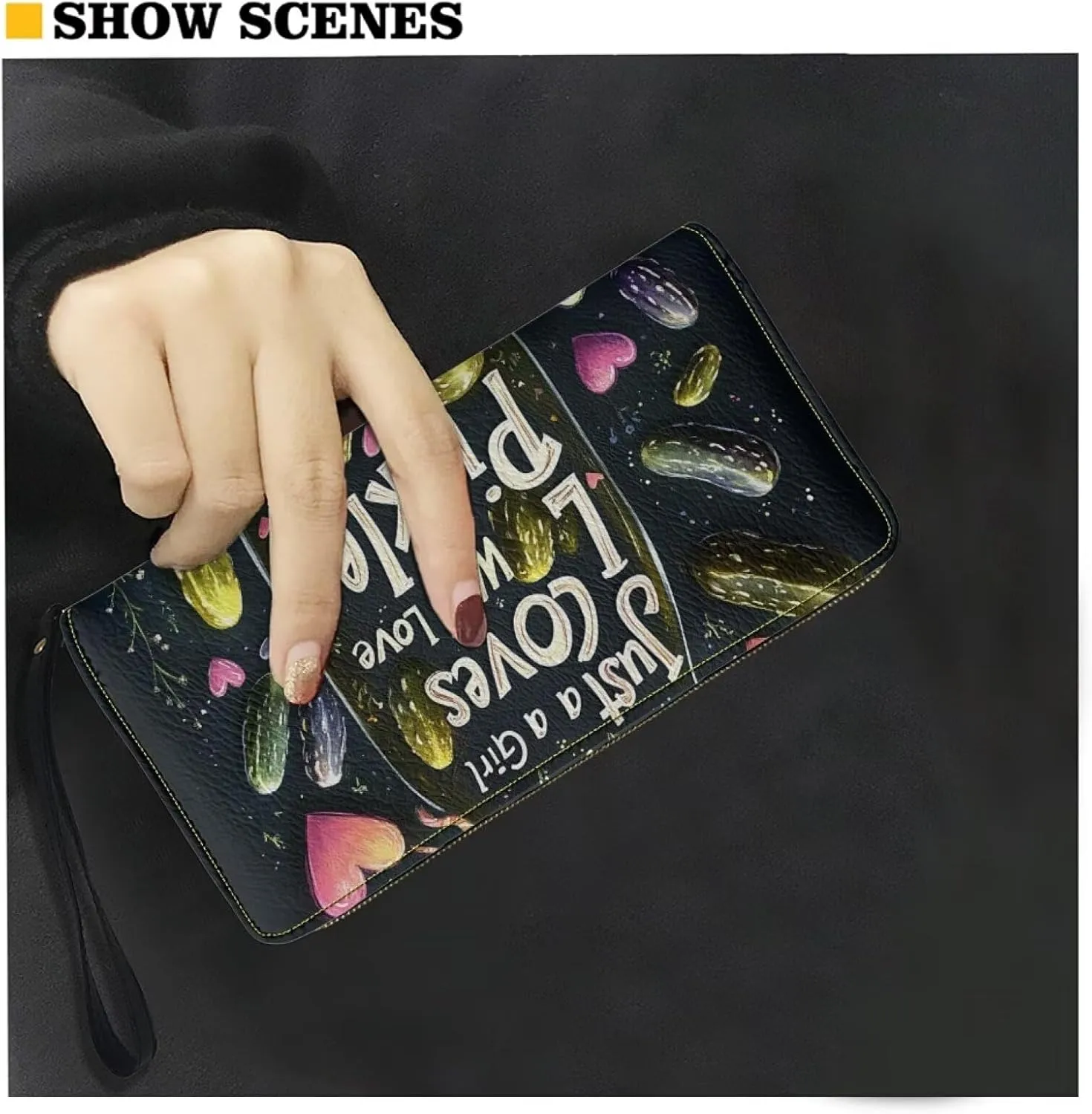 Wristlet Wallet for Women Leather Zip Around Clutch Travel Purse Fashion Travel Business Shopping Money Clips