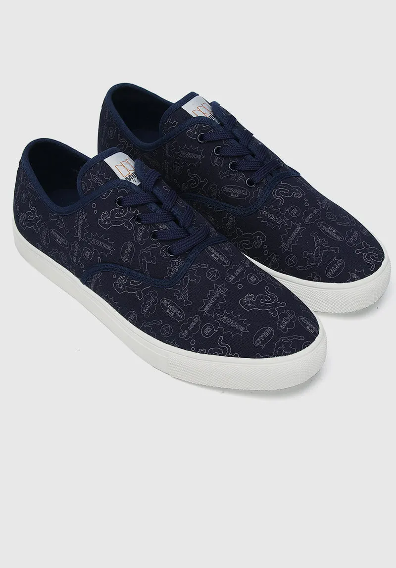 WTP New Adventure Rounded Toe Male Sneakers (Navy)