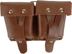 WW2 Russian Leather 1937 Mosin Nagant Ammo Pouch - Dark Brown