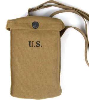 WW2 US Thompson Magazine Bag with Shoulder Strap Canvas WWII Pouch