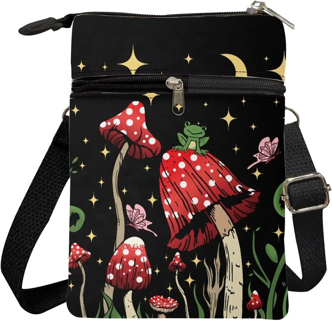 Xpyiqun Canvas Cross-body Bags for Women Small Cellphone Purse Shoulder Handbag